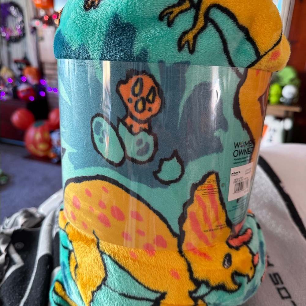 Kohl’s The Big One Dinosaur fleece Throw blanket. Dinosaur fleece throw blanket